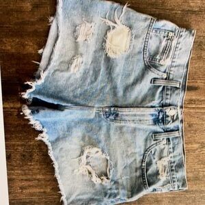 Madewell women’s the perfect jean short distressed zip fly size 29